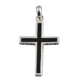 S925 Silver Cross Pendant Oil Drop Christian Jewelry