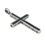 S925 Silver Cross Pendant Oil Drop Christian Jewelry