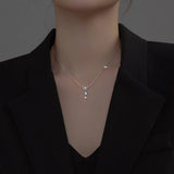 Sterling Silver Crystal Butterfly Choker Necklace Pendant 14K Plated