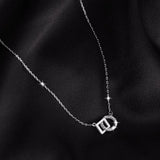 S925 Silver Crystal Circle Choker Necklace Pendant 14K Plated Women Gift