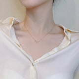 S925 Silver Crystal Circle Choker Necklace Pendant 14K Plated Women Gift