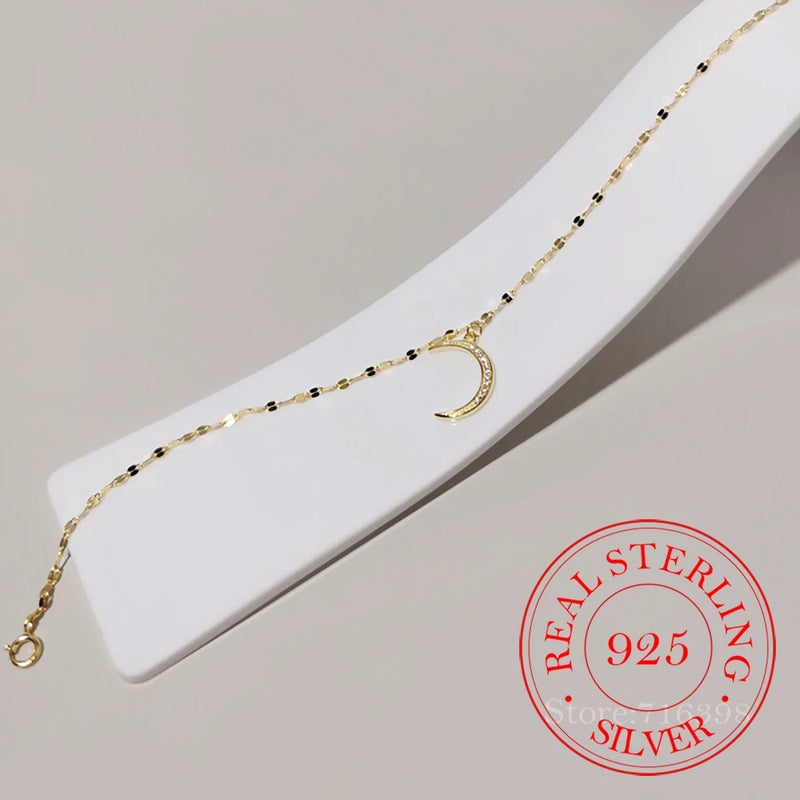 Moon Leg Bracelet 14K Plated Anklet for Women Girls