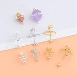 S925 Sterling Silver Crystal Pearl Planet Pendant DIY Bracelet Accessory