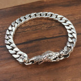 925 Silver Cuban Chain Snake Bracelet Men Party Gift