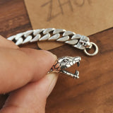 925 Silver Cuban Chain Snake Bracelet Men Party Gift