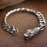 925 Silver Cuban Chain Snake Bracelet Men Party Gift