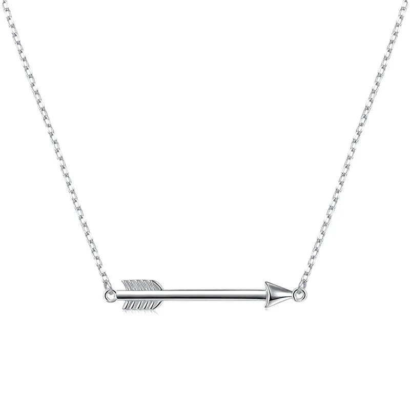 S925 Sterling Silver Cupid's Arrow Feather Arrows Pendant
