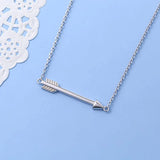 S925 Sterling Silver Cupid's Arrow Feather Arrows Pendant