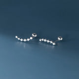 S925 Crystal Stud Earrings 14K Plated Wedding Party Jewelry Gift