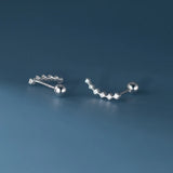 S925 Crystal Stud Earrings 14K Plated Wedding Party Jewelry Gift