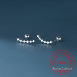S925 Crystal Stud Earrings 14K Plated Wedding Party Jewelry Gift