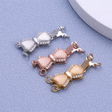 S925 Sterling Silver DIY Bow Knot Buckle Pearl Necklace Bracelet Connection