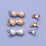 S925 Sterling Silver DIY Bow Knot Buckle Pearl Necklace Bracelet Connection