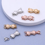 S925 Sterling Silver DIY Bow Knot Buckle Pearl Necklace Bracelet Connection