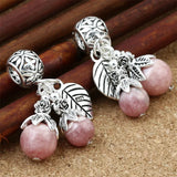 S925 Sterling Silver DIY Rhodolite Fruit Bracelet Pendant