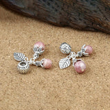 S925 Sterling Silver DIY Rhodolite Fruit Bracelet Pendant