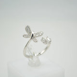 S925 Silver DIY Butterfly Pearl Ring Fittings