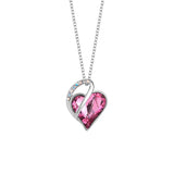S925 Crystal Heart Colored Diamond Necklace & Clavicle Chain