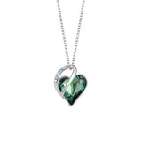 S925 Crystal Heart Colored Diamond Necklace & Clavicle Chain