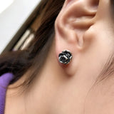 S925 Sterling Silver Dead Rose Old Earrings