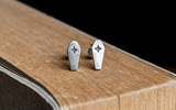 S925 Death Cross Stud Earrings Gothic Punk Style Jewelry