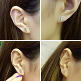 S925 Death Cross Stud Earrings Gothic Punk Style Jewelry