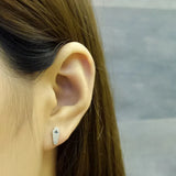 S925 Death Cross Stud Earrings Gothic Punk Style Jewelry