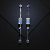 Sterling Silver Diamond Drop Earrings Cute Castle Jewelry Fairy Tales Wedding