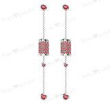 Sterling Silver Diamond Drop Earrings Cute Castle Jewelry Fairy Tales Wedding