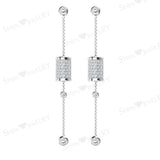 Sterling Silver Diamond Drop Earrings Cute Castle Jewelry Fairy Tales Wedding