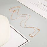 925 Sterling Silver Double Bow Fritillary Necklace