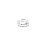 925 Silver Double Crown Zircon Ring Small Fresh Open Ring Jewelry