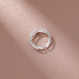 925 Silver Double Crown Zircon Ring Small Fresh Open Ring Jewelry