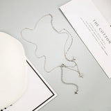 S925 Silver Double Layer Star Diamond Necklace Birthday Jewelry