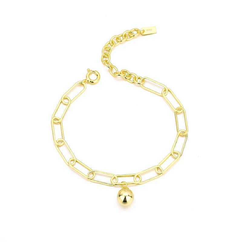 S925 Double-Layer European American Bracelet Round Bead Chain
