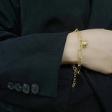 S925 Double-Layer European American Bracelet Round Bead Chain