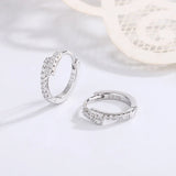 S925 Silver Double-Row Zircon Earrings for Women