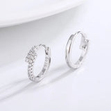 S925 Silver Double-Row Zircon Earrings for Women