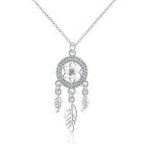 S925 Silver Dream Catcher Necklace Zircon Clavicle Necklace
