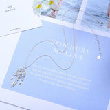 925 Sterling Silver Dream Catcher Necklace Zircon Clavicle Necklace