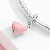 S925 Sterling Silver Drip Glue Beads Pendant Bracelet Accessories