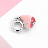 S925 Sterling Silver Drip Glue Beads Pendant Bracelet Accessories