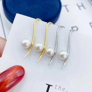 S925 Silver Drop Earrings Settings Findings