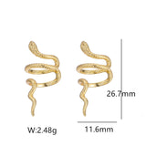 S925 Snake Ear Clips Silver Earrings Personality Jewelry