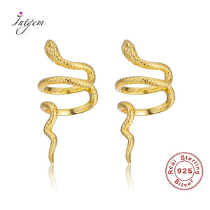 S925 Snake Ear Clips Silver Earrings Personality Jewelry