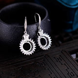 S925 Sterling Silver Ear Holder 13*13mm Earring Empty Holder Silver Ornament