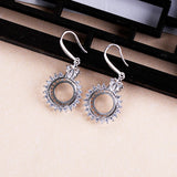 S925 Sterling Silver Ear Holder 13*13mm Earring Empty Holder Silver Ornament