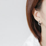 S925 Vintage Chain Earrings Women Small Big Silver Jewelry
