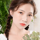 S925 Sterling Silver Gold-plated Cloisonne Butterfly Ear Studs