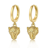S925 Silver 18K Animal Circle Hoop Earrings Wedding Jewelry